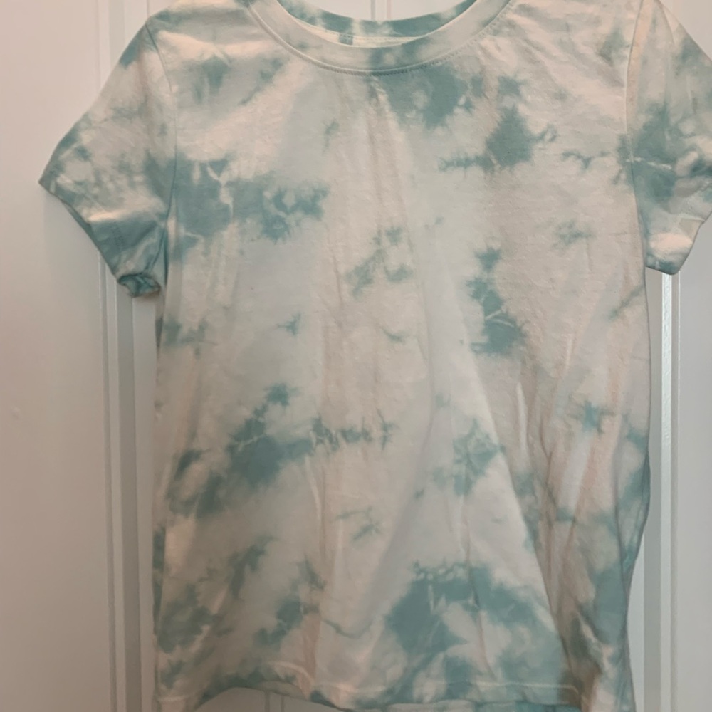 Girls Tie-Dye T-Shirt in Blue and White